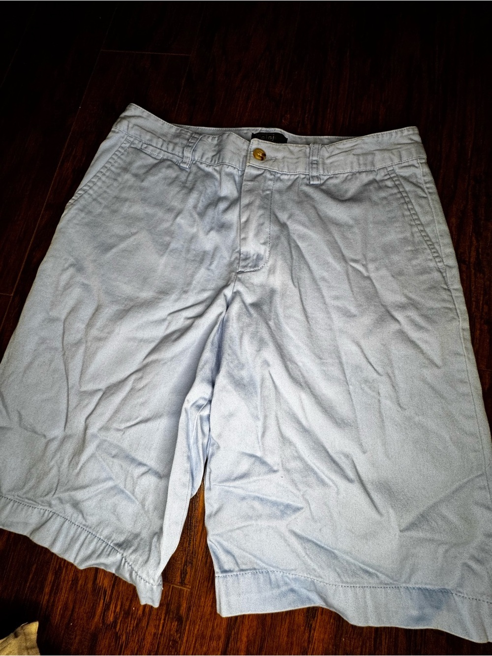 EUC Boys Ralph Lauren Light Blue Flat Front Chino Shorts Size 18